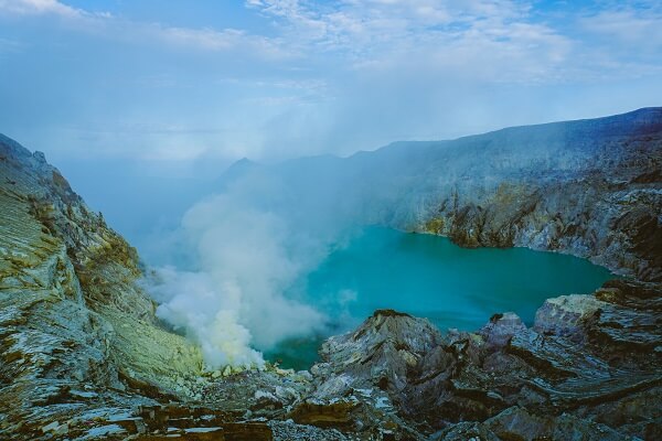 Sulphur Clouds Mount Ijen Volcano