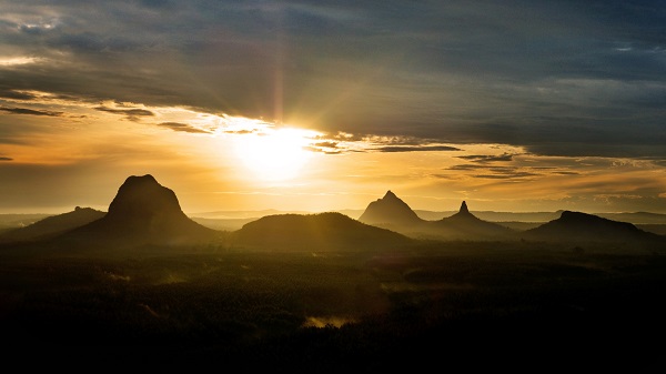 The Glasshouse Mountains