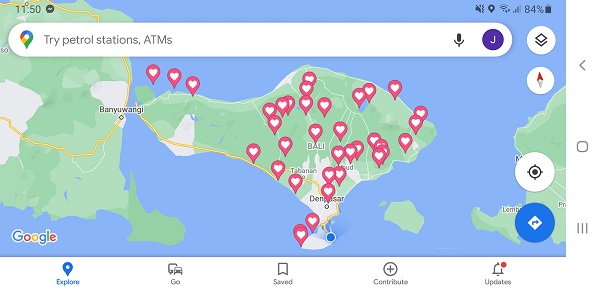 Travel Blogging Google Map