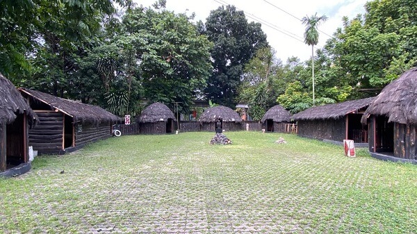 Papuan replica village display