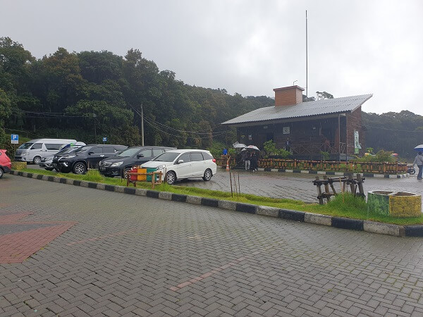 Carpark at Kawah Putih