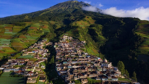 Colorful village in Java nepal van java