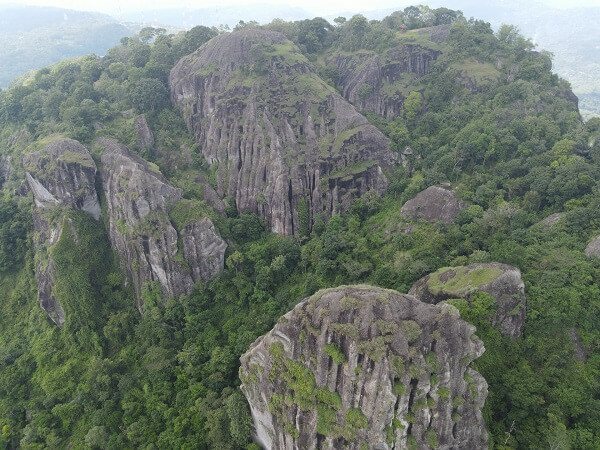 Drone view of Gunung Api Purba