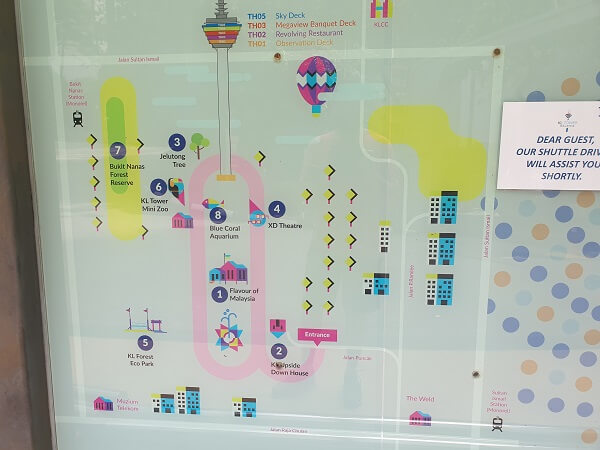 Map of the KL Tower Precinct