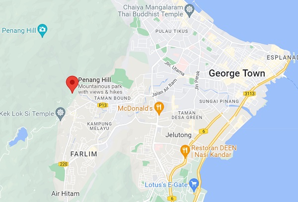 Penang Hill location