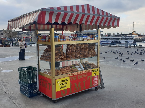 Bread carts are everywhere and perfect for a cheap breakfast