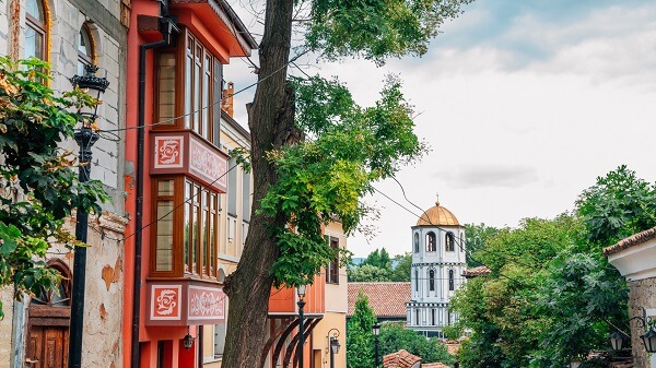 The streets of Plovdiv are beautiful to walk around