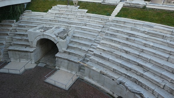 The Ancient Stadium visible under Main Street