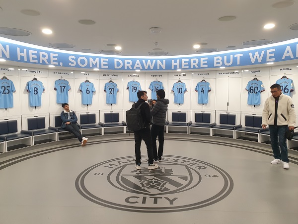The Etihad Stadium Tour takes you right into the dressing rooms