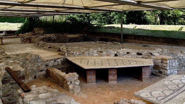 Some of the ruins in the Roman Villa