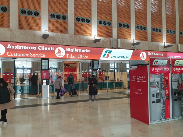 The ticket office at Padua Station