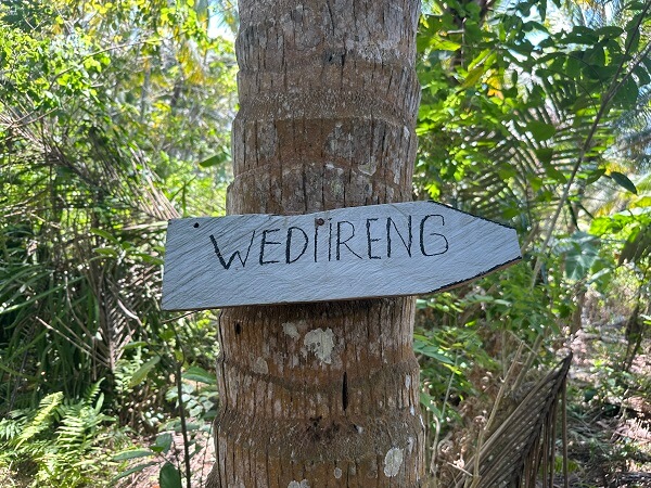 pantai wedi ireng Along the path you will see very little signs