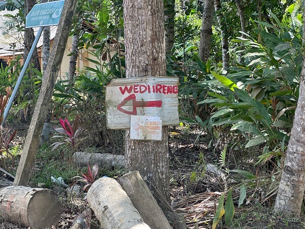 pantai wedi ireng Turn left when you see this sign
