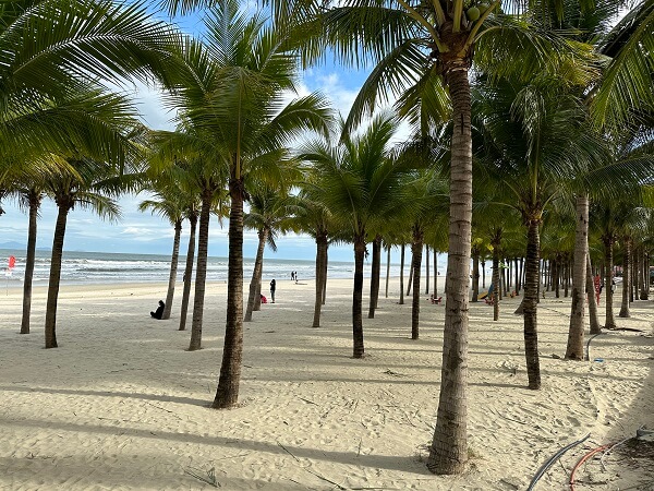 The beach at Danang is beautiful and worth visiting