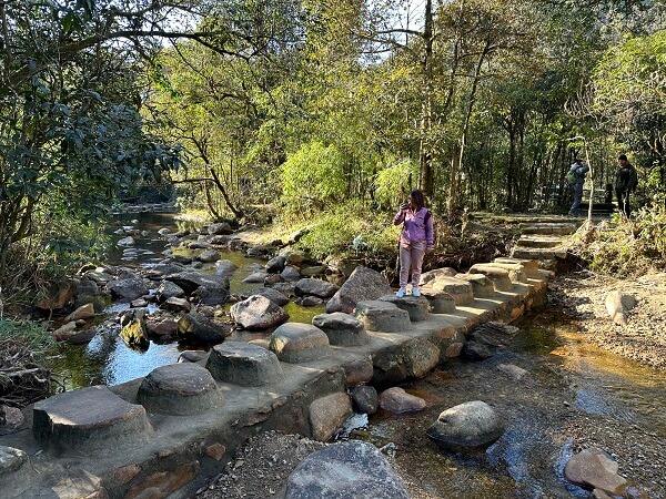 One of the bridge crossings at the river