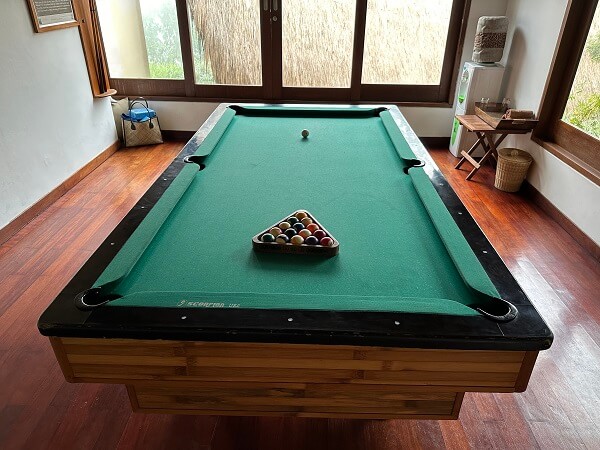 The games room has a great pool table