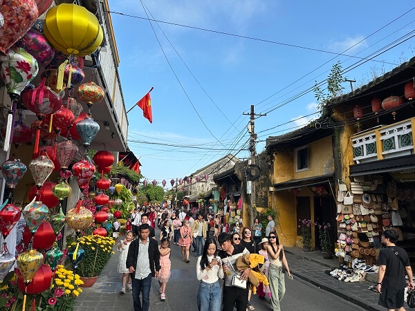 Hoi An is beautiful but can get crowded on the weekends