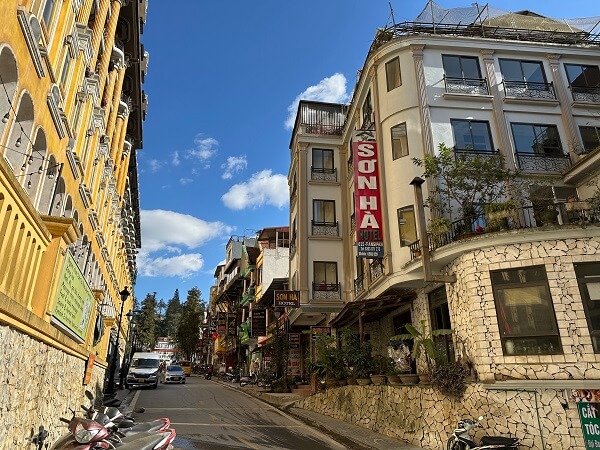 riding a scooter in sapa roads in sapa