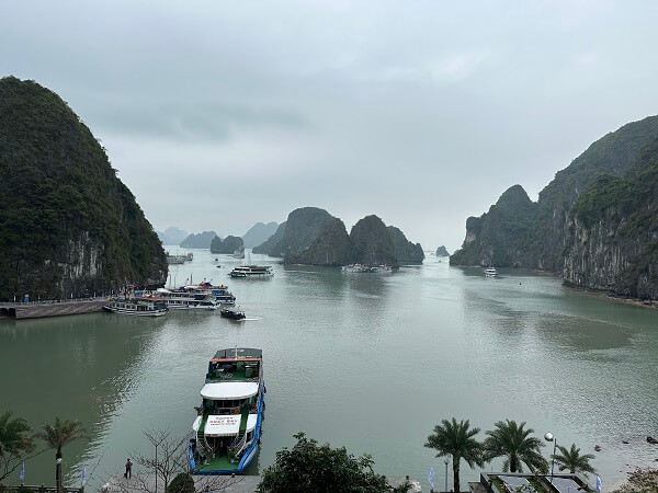 Halong Bay gets very busy on a day trip
