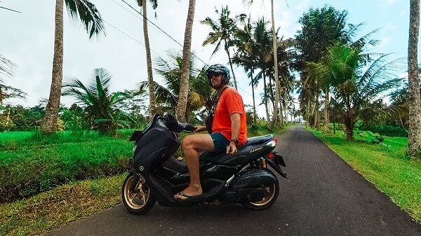 riding a scooter in bali nmax