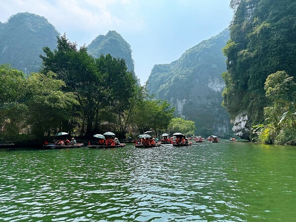 The Trang An boats are worth doing early