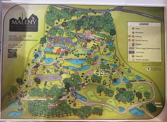 Maleny Botanic Gardens & Bird World Map