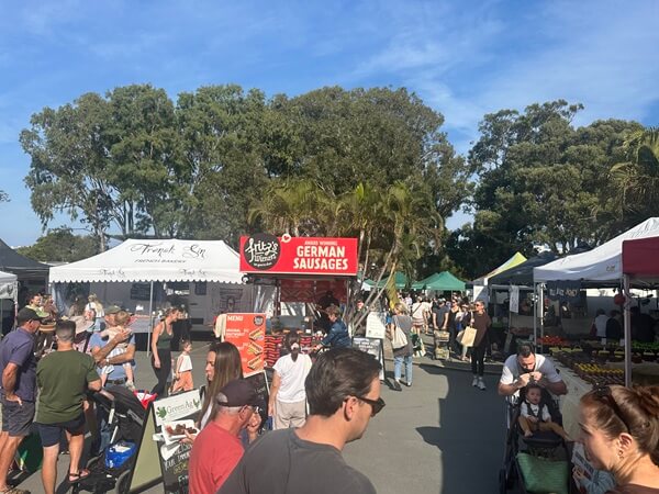 The markets at Kawana can be very popular