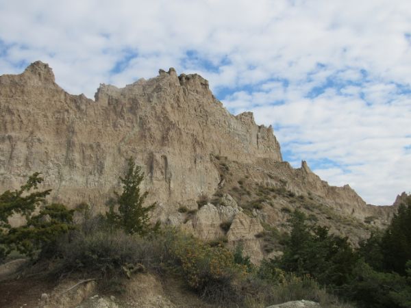 Badlands National Park features a harsh but beautiful landscape.