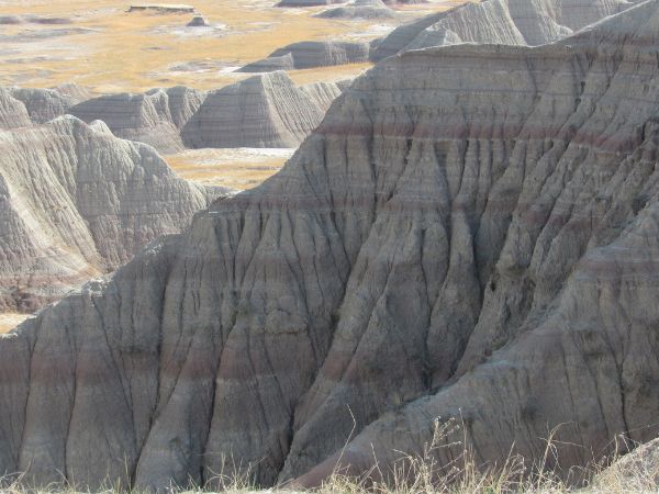 Big Badlands provides both striped rock formations and prairie views.