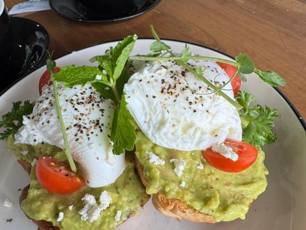 The Smashed Avocado and Toast is popular