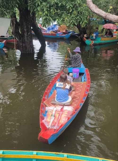 A paddle boat ride through the flooded forest